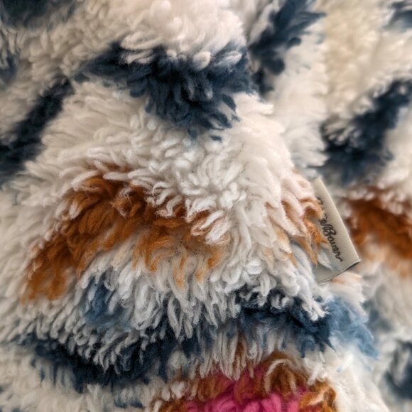 EDDIE BAUER Pullover Women's L Multicolor Aztec 1/4 Zip Mock Long Sleeve Sweater - Picture 7 of 12